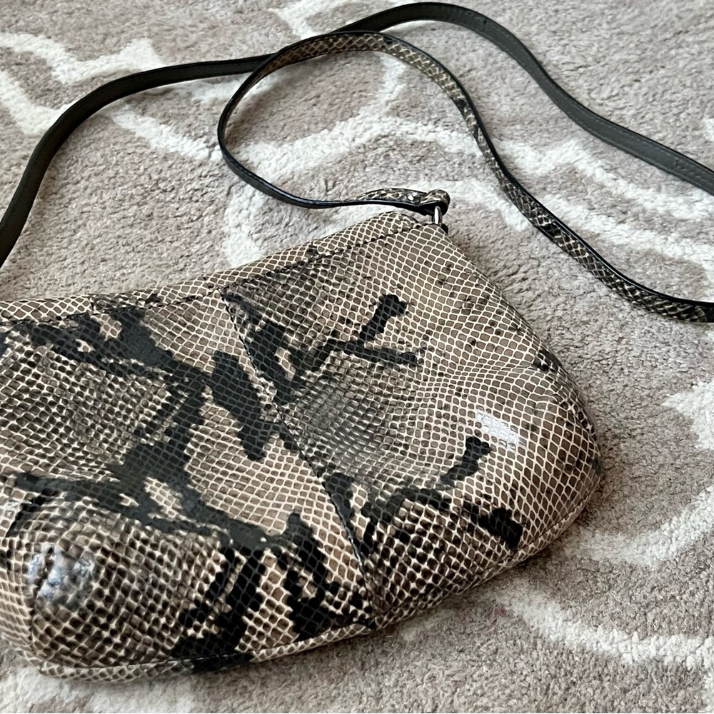 COACH - Python-Texture Crossbody Bag in Neutral S… - image 2